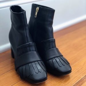 Steven by Steve Madden Leather Fringe Booties